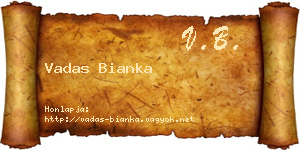 Vadas Bianka névjegykártya